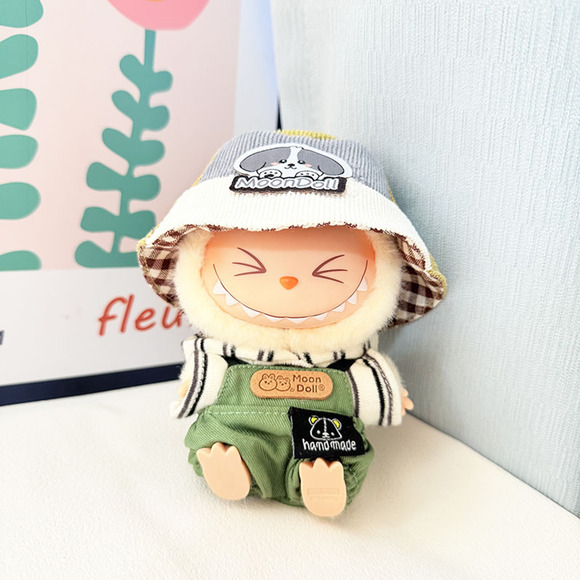 4inch bag charm cute custom clothes outfits - green overall - 0507 - Picture 1 of 2
